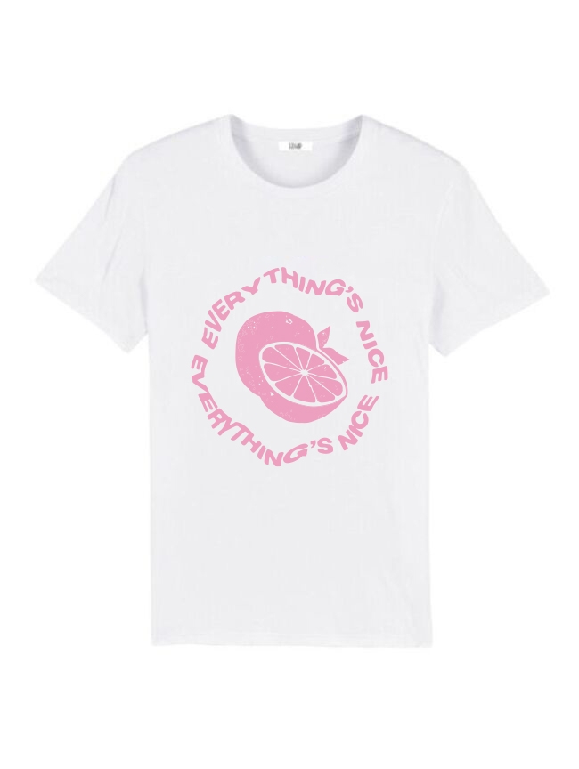 T-SHIRT EVERYTHING ROZE PRINT