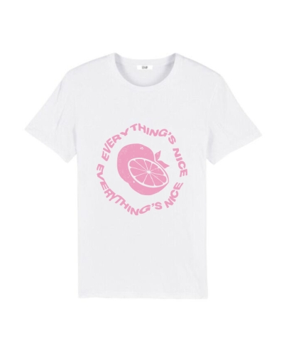 T-SHIRT EVERYTHING ROZE PRINT