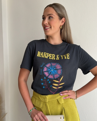 Harper & Yve T-SHIRT DREAMWORLD GRIJS