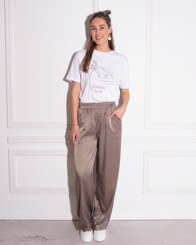T-SHIRT SUNSET WIT/BEIGE