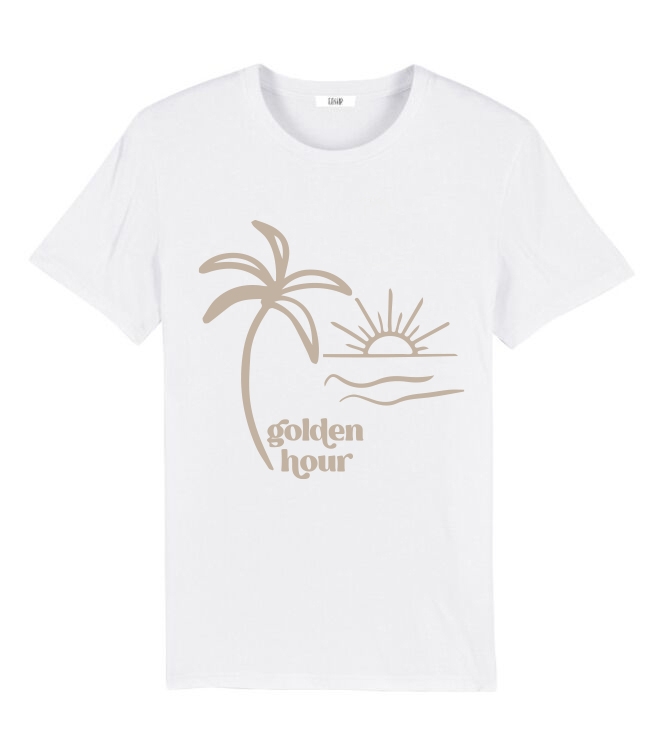 T-SHIRT SUNSET WIT/BEIGE