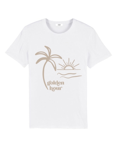 T-SHIRT SUNSET WIT/BEIGE
