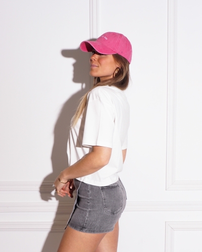 Harper & Yve CROPPED SHIRT LOGO WIT