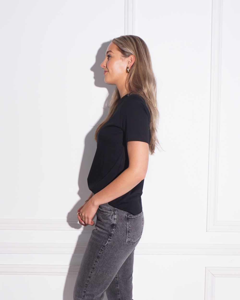 T-SHIRT KORTE MOUWEN ZWART