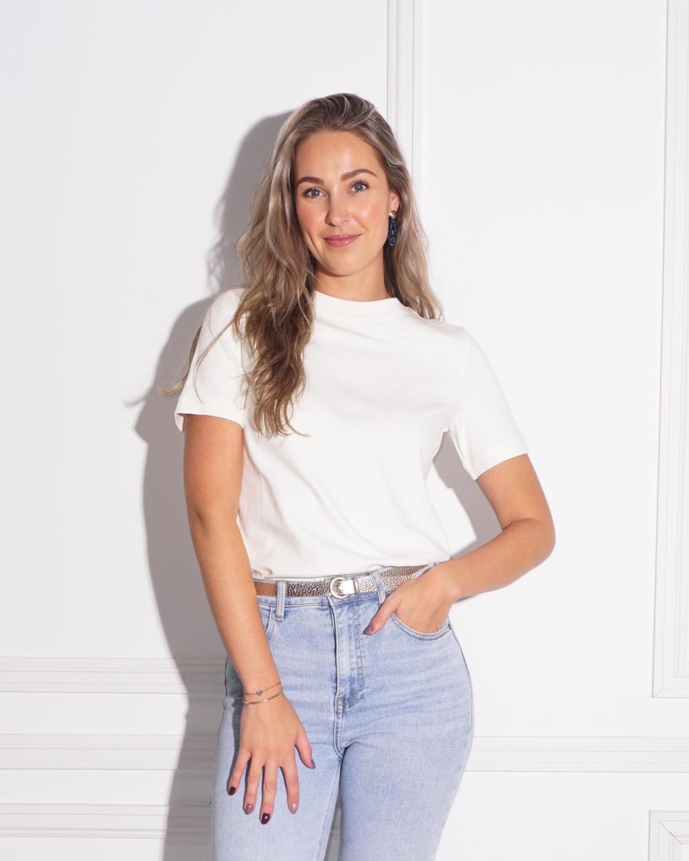 T-SHIRT KORTE MOUWEN WIT