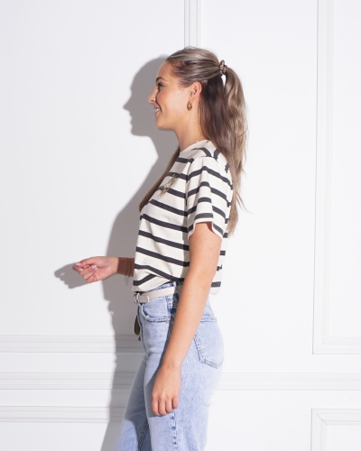 T-SHIRT ROXY GESTREEPT