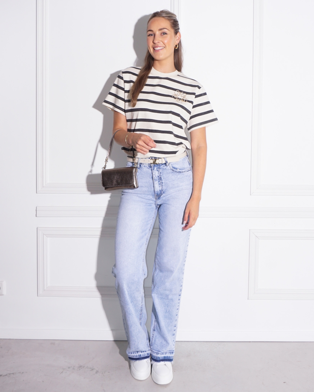 T-SHIRT ROXY GESTREEPT