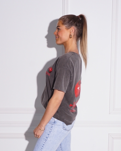 T-SHIRT CHERRY WASHED GREY