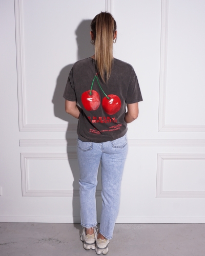 T-SHIRT CHERRY WASHED GREY