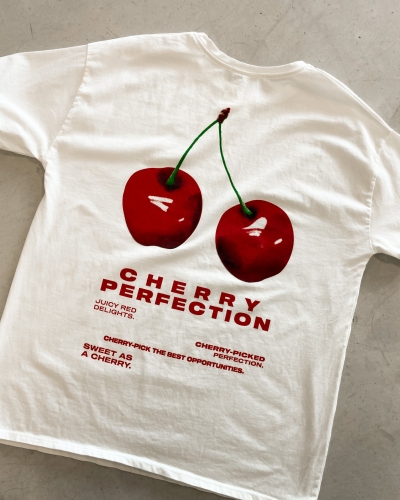 T-SHIRT CHERRY WIT