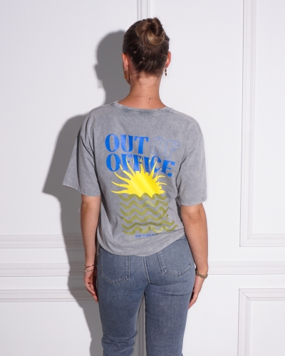 Gossip T-SHIRT OUT OF OFFICE GRIJS