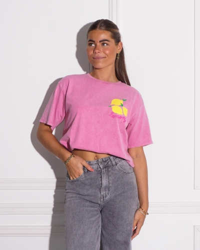 Gossip T-SHIRT LEMONS ROZE