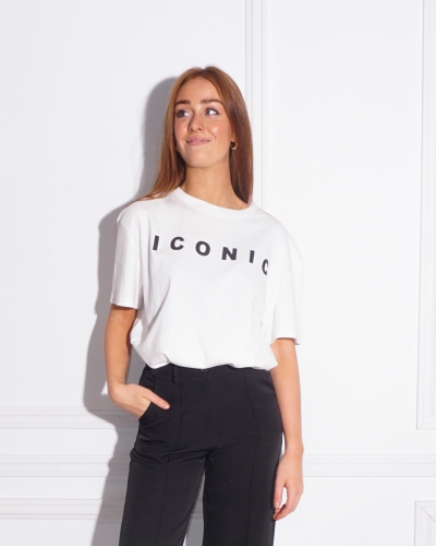 TSHIRT ICONIC WIT 