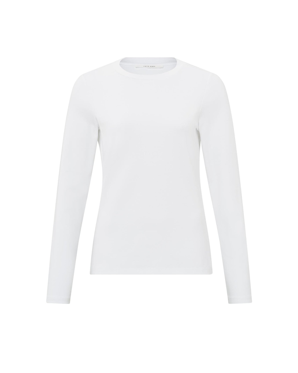 BASIC T-SHIRT MET LANGE MOUWEN WIT