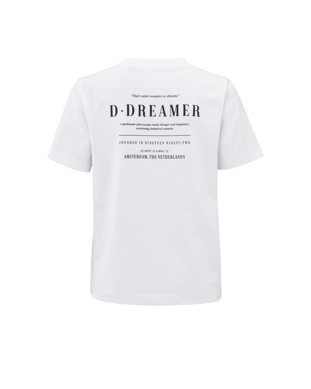 T-SHIRT MET BACKPRINT WIT