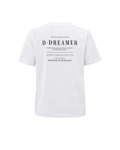 T-SHIRT MET BACKPRINT WIT
