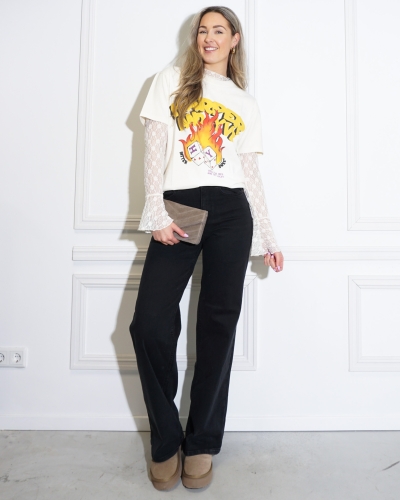 T-SHIRT ROLLTHEDICE ECRU