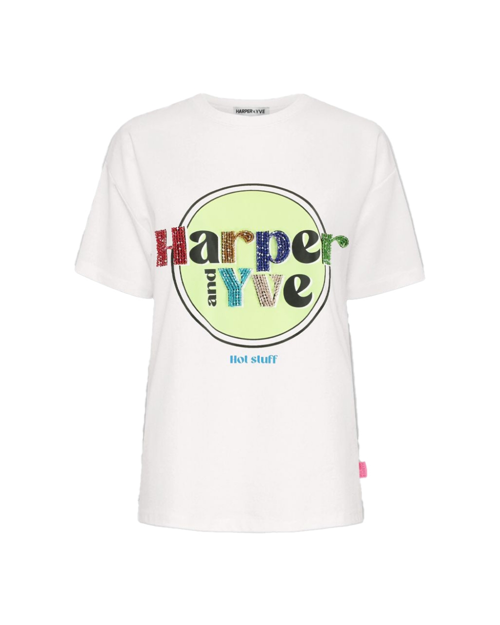 TSHIRT HOTSTUFF WIT GROEN