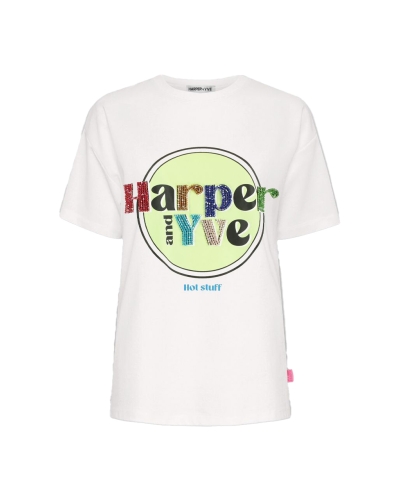 TSHIRT HOTSTUFF WIT GROEN