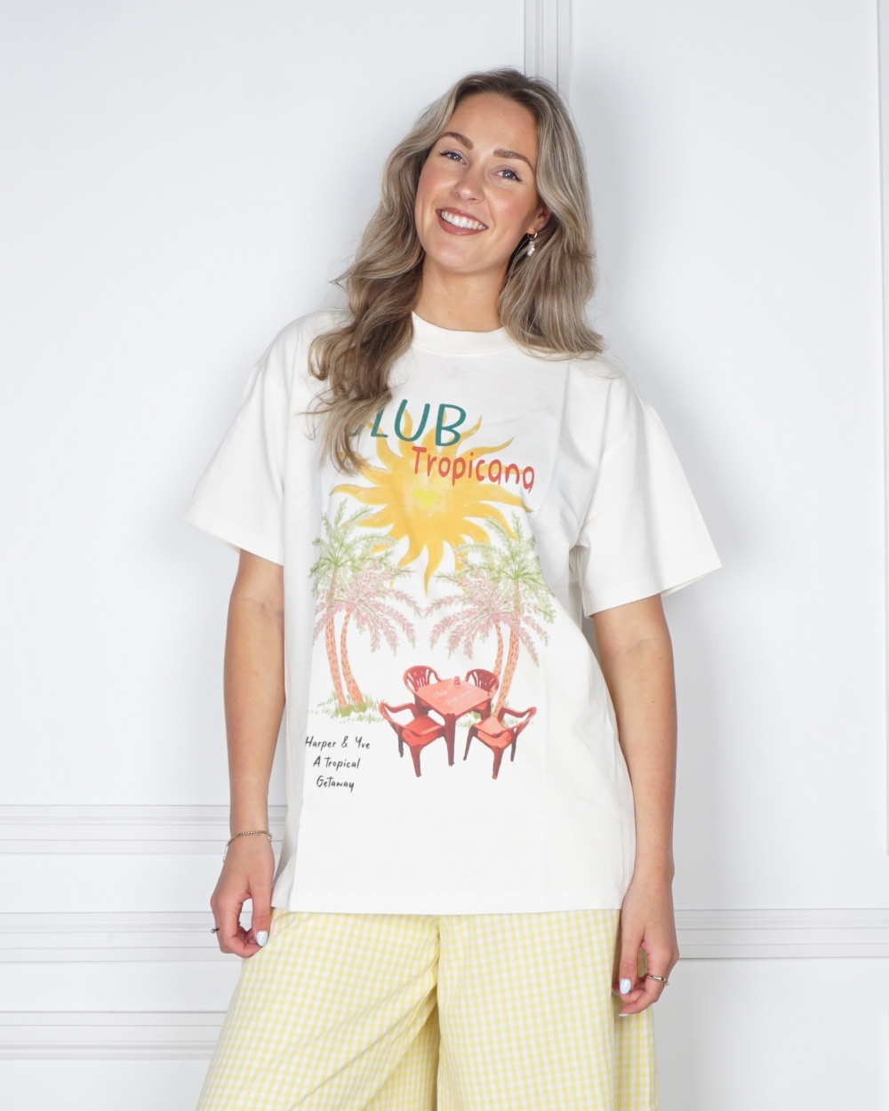 TROPICAL T-SHIRT ECRU MULTI