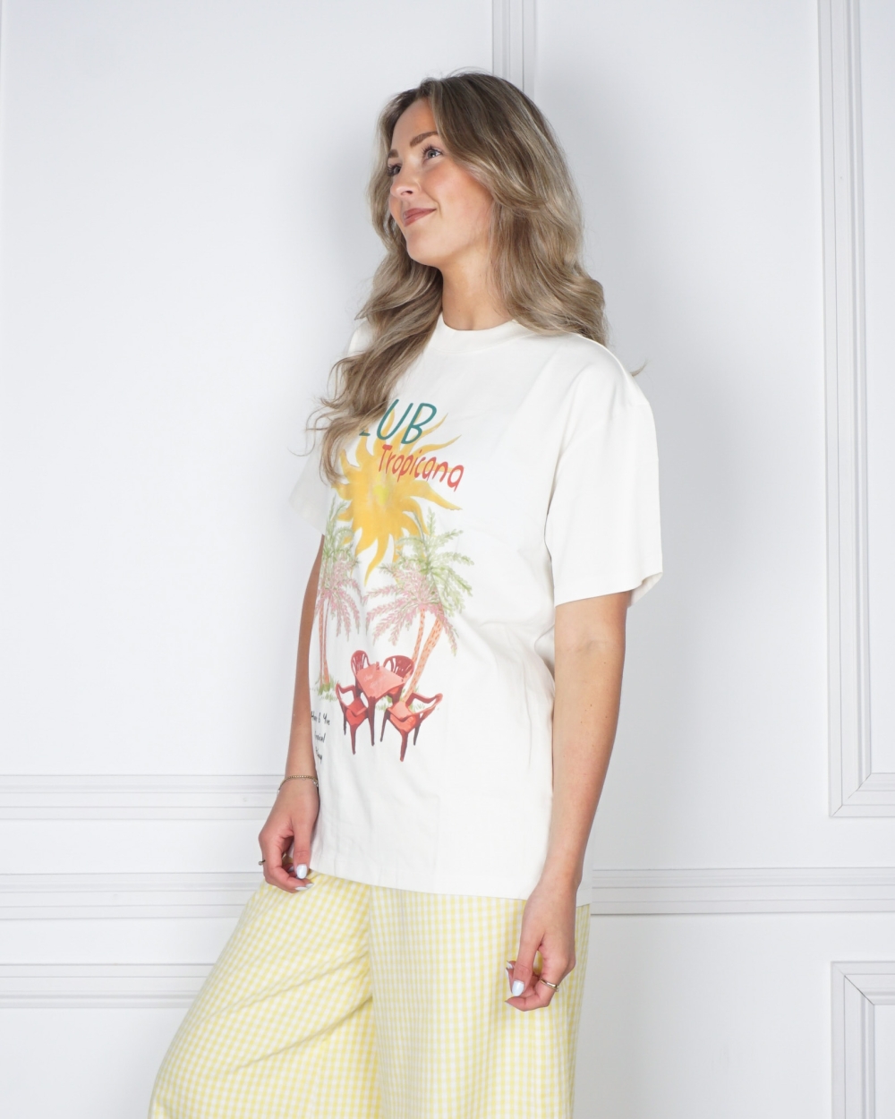 TROPICAL T-SHIRT ECRU MULTI