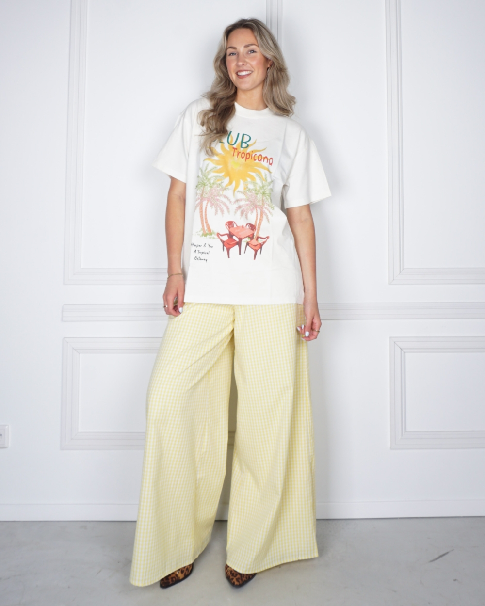 TROPICAL T-SHIRT ECRU MULTI