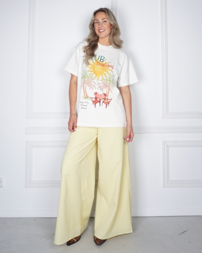 TROPICAL T-SHIRT ECRU MULTI