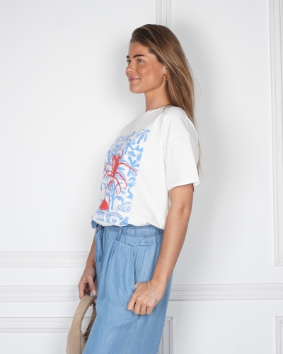 Gossip T-SHIRT LOBSTER BLAUW ROOD