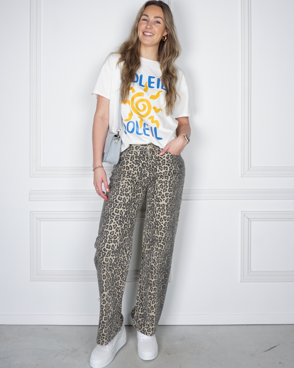 T-SHIRT SOLEIL GEEL BLAUW 