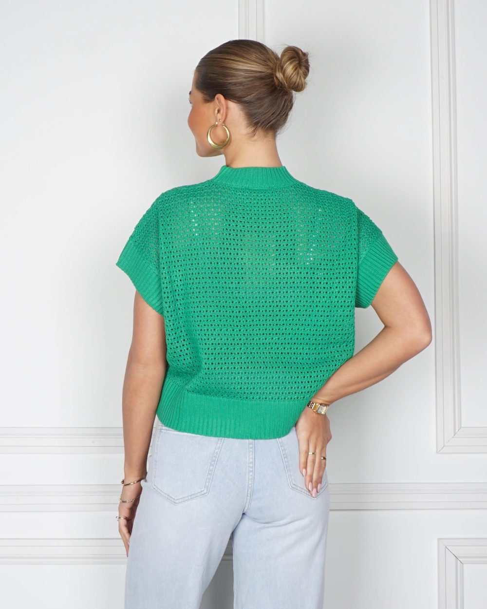 BIANCA SPENCER TOP GROEN BLAUW