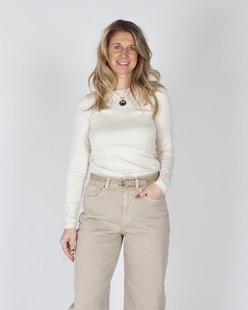 KATOENEN LONGSLEEVE BEIGE