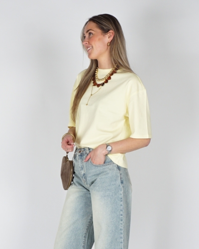 Only BOXY T-SHIRT LARA GEEL