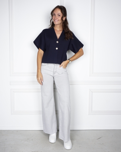 TOP GINA DONKERBLAUW