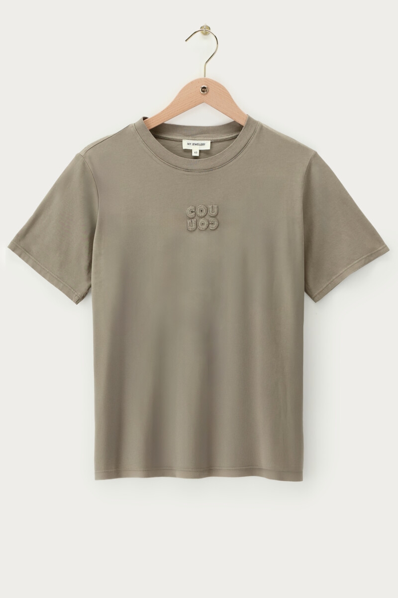 COUCOU PATCH TEE TAUPE