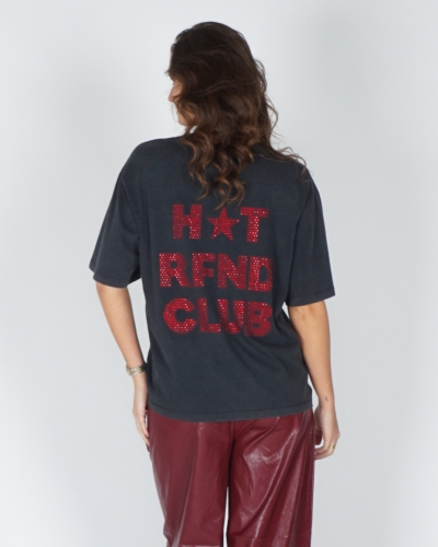 Refined Department OVERSIZED T-SHIRT MAGGY GRIJS/ROOD