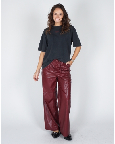 OVERSIZED T-SHIRT MAGGY GRIJS/ROOD