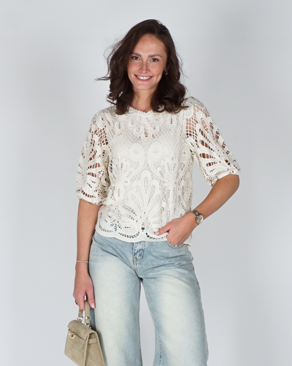 BRODERIE TOP CHANTALLE ECRU