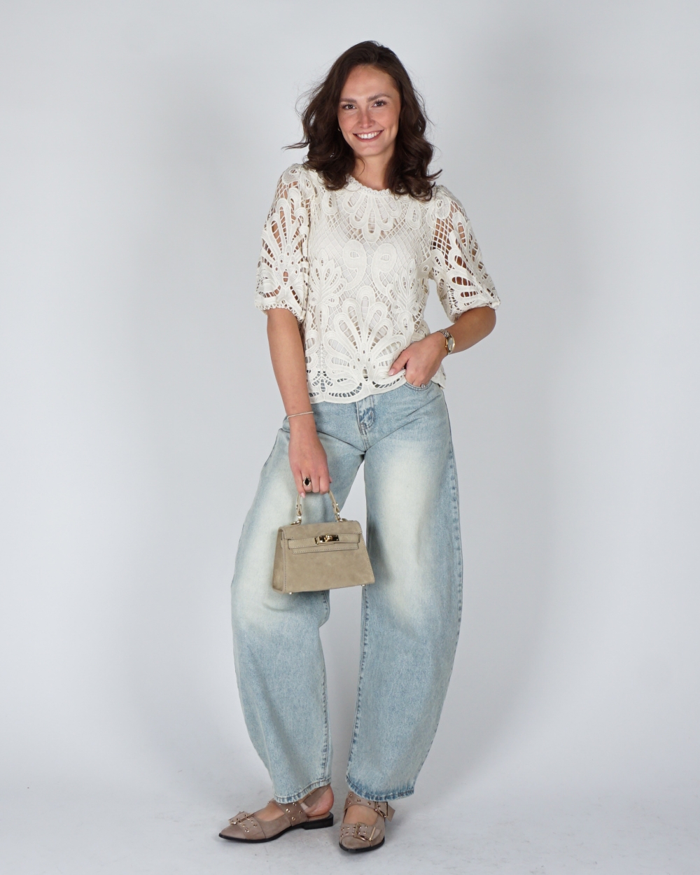 BRODERIE TOP CHANTALLE ECRU