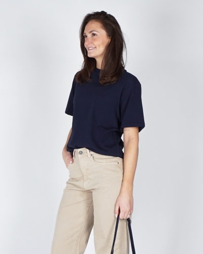YAYA BOYFRIEND T-SHIRT DONKER BLAUW