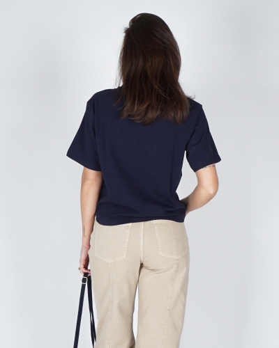 BOYFRIEND T-SHIRT DONKER BLAUW