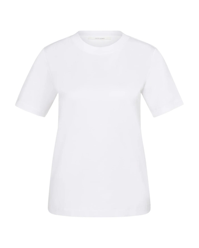 BASIC T-SHIRT MET RONDE HALS WIT