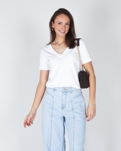 YAYA T-shirt with V-neck 01-719058-N