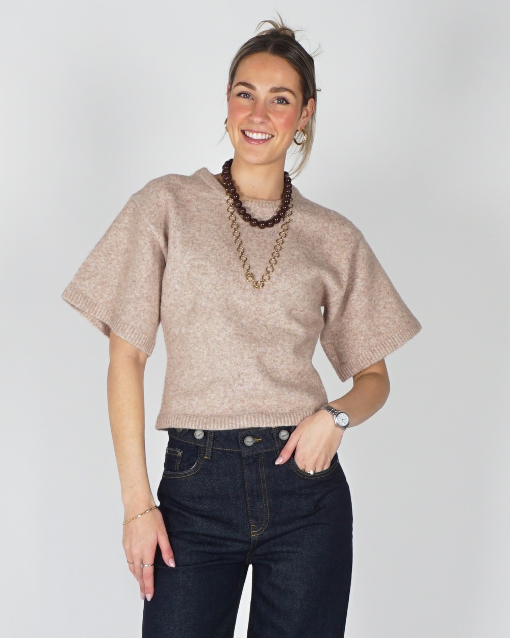 TOP ASHA KNIT BEIGE