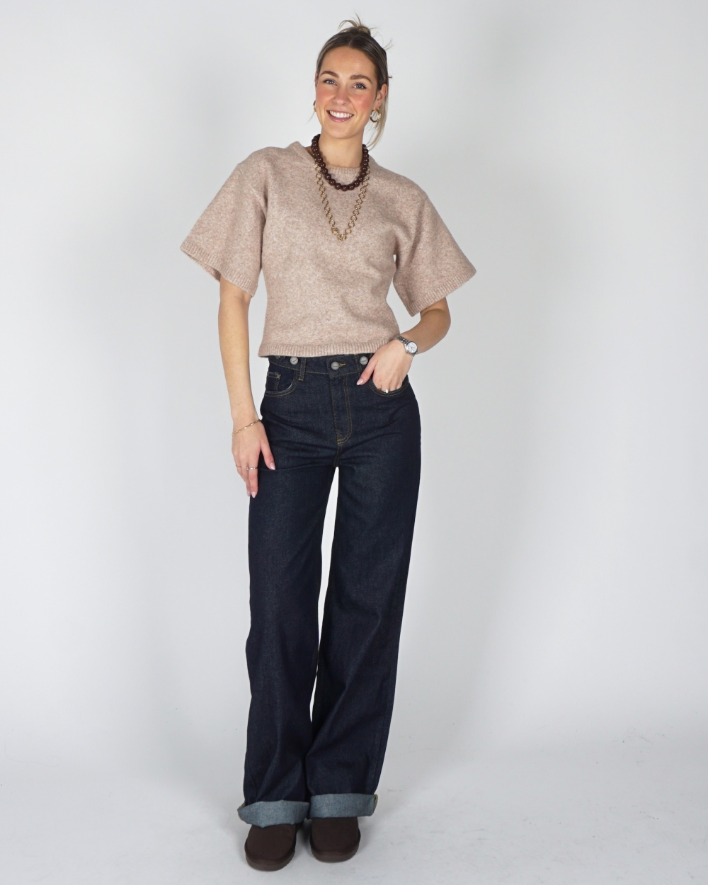 TOP ASHA KNIT BEIGE