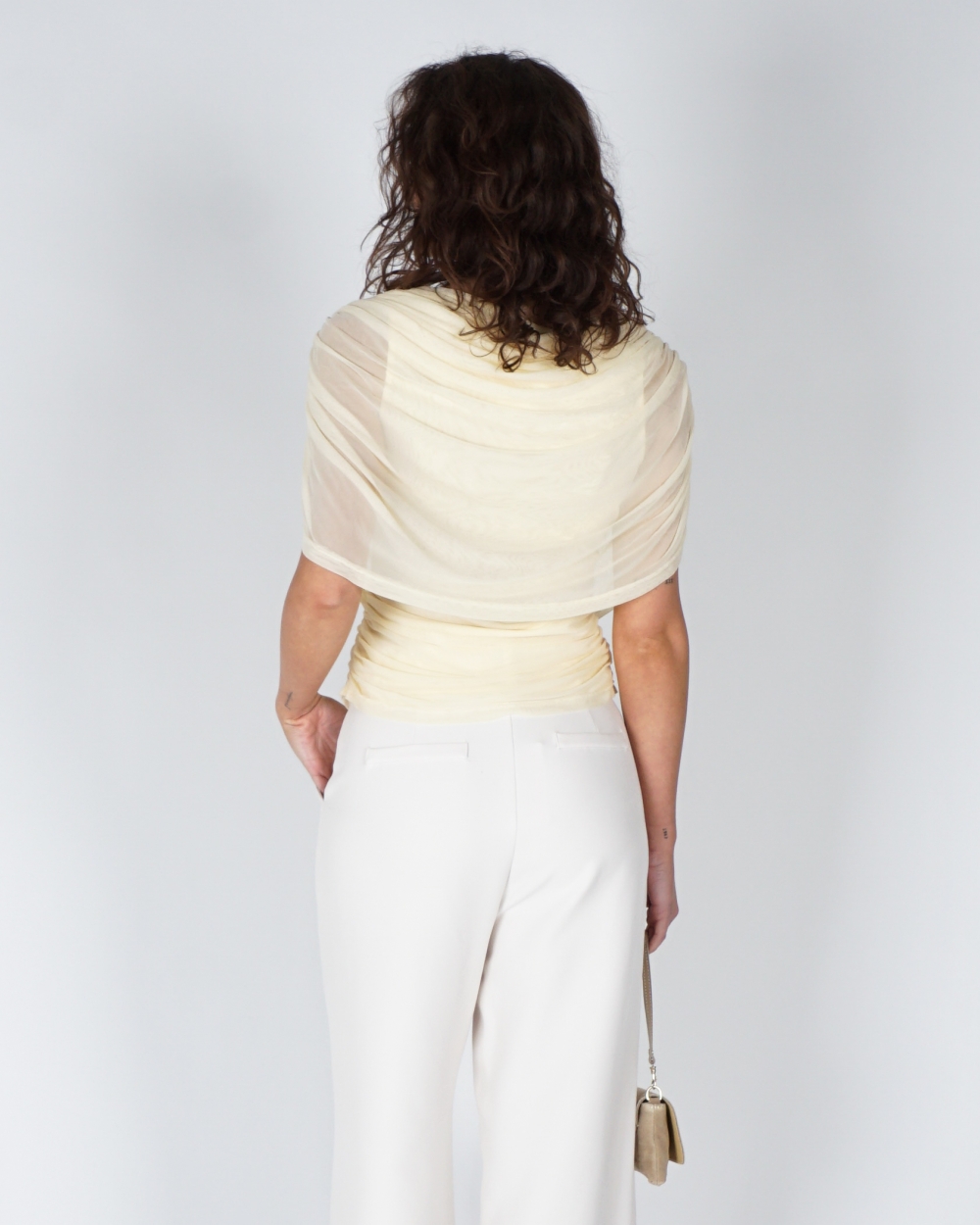 MESH TOP COTTUNA LICHTGEEL