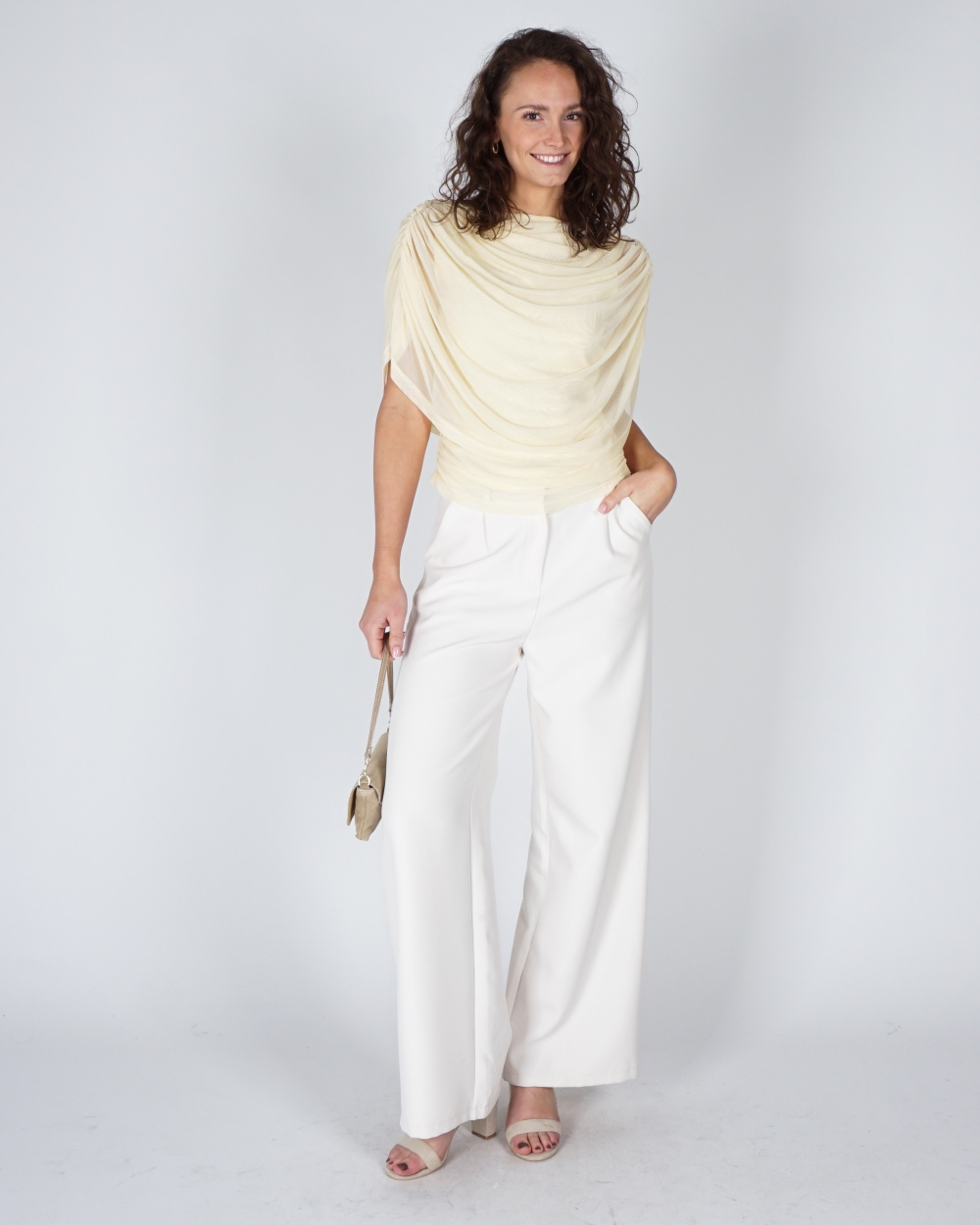 MESH TOP COTTUNA LICHTGEEL