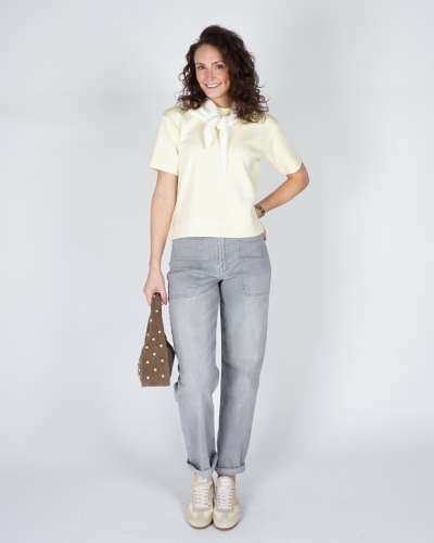 T-SHIRT RAE LICHT GEEL