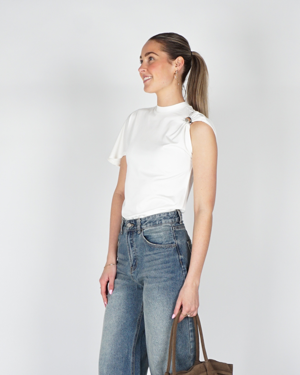 T-SHIRT SWAAN WIT