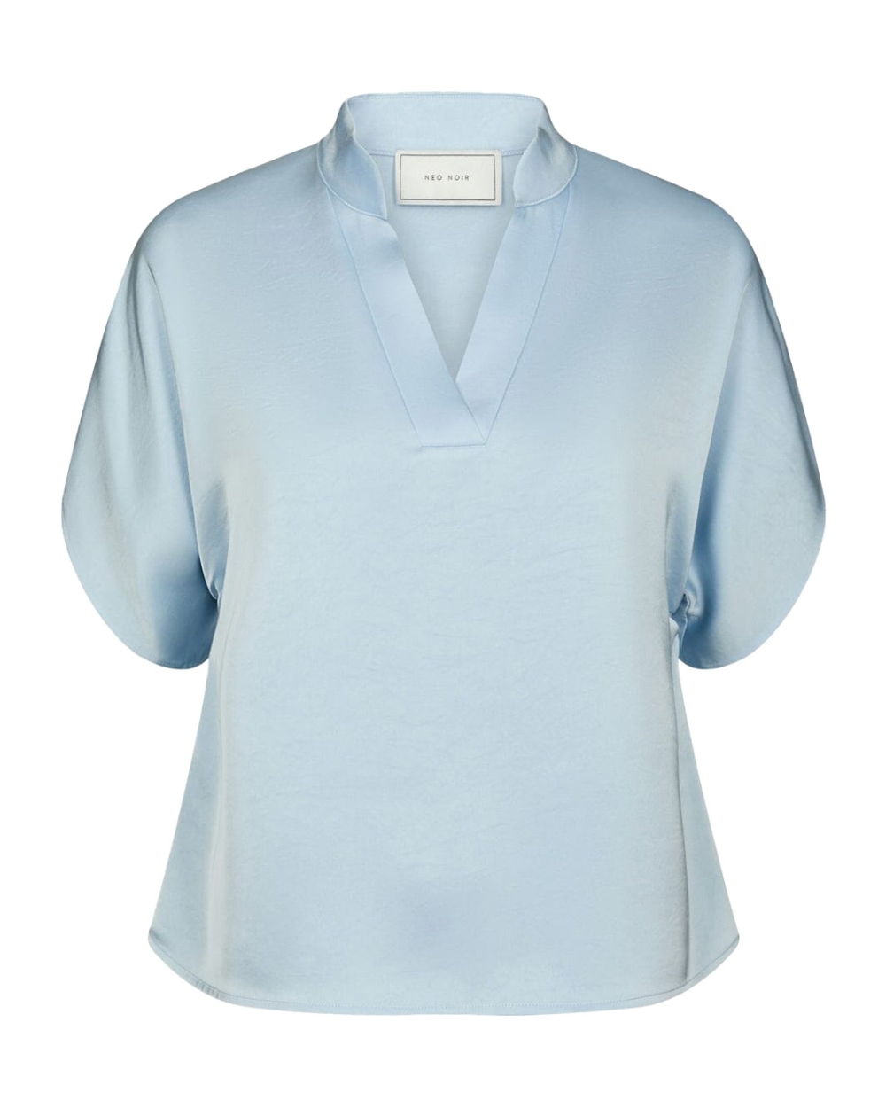 SATIJNEN BLOUSE ANELLE LICHTBLAUW