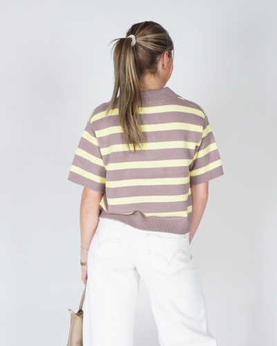BOXY POLO KALLIE GEEL/TAUPE